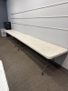 (12) OFFICE CHAIRS, 5 FOLDABLE TABLES AND 2 FILE CABINETS - 2