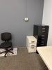 (12) OFFICE CHAIRS, 5 FOLDABLE TABLES AND 2 FILE CABINETS - 3