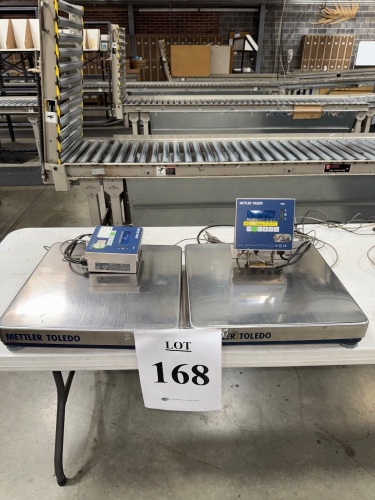 (2) METTLER TOLEDO 18" X 18" INDUSTRIAL SCALES MODEL PANTHER 300 POUND CAPACITY