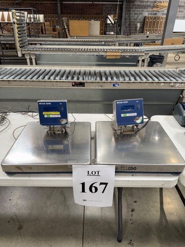 (2) METTLER TOLEDO 18" X 18" INDUSTRIAL SCALES MODEL PANTHER 300 POUND CAPACITY