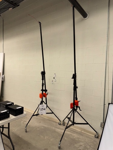 (2) MANFROTTO 025B SUPER LIGHT PORTABLE STUDIO BOOMS