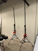 (2) MANFROTTO 025B SUPER LIGHT PORTABLE STUDIO BOOMS
