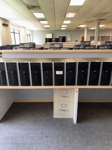 (14) HP COMPAQ PRO 6350 DESKTOP COMPUTERS AND (5) ASSORTED DELL COMPUTERS (PASSWORD PROTECTED)