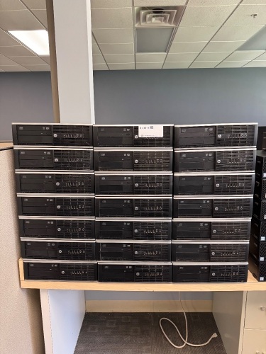 (21) HP COMPAQ PRO 6350 DESKTOP COMPUTERS (PASSWORD PROTECTED)