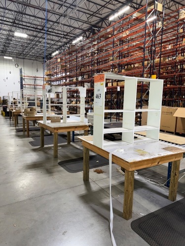 (13) ASSORTED WOOD WORKBENCHES