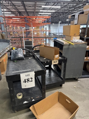 (13) ASSORTED UTILITY CARTS (ON TOP OF MEZZANINE)