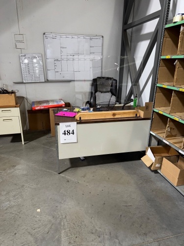 (LOT) ASSORTED FURNITURE, DESKS, CABINETS, TABLES