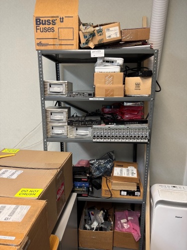 (LOT) ASSORTED SWITCHES, ARRAY, DLT TAPE DRIVES, POWER SUPPLY'S ETC. (DELAYED PICK UP TILL 5/23/25)