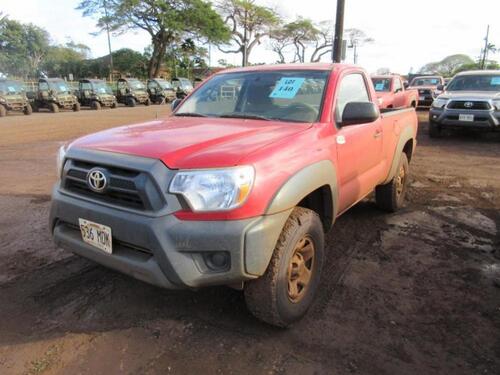 2014 TOYOTA TACOMA 4X4 PICKUP, 20,369 MILES, VIN/SERIAL:5TFPX4EN1EX022707, LICENSE:536MDK, W/TITLE, (HC&S No. 114)