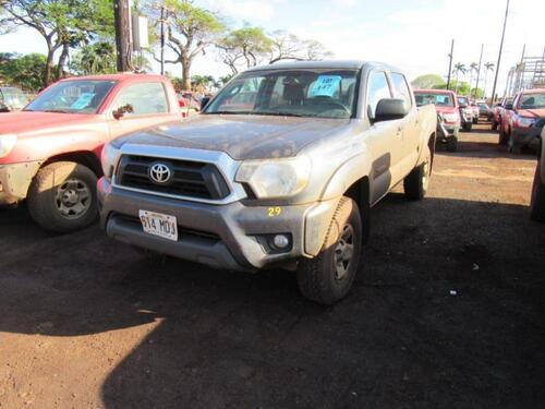 2013 TOYOTA TACOMA 4X4 DOUBLE CAB SHORT BED PICKUP, 78,240 MILES, VIN/SERIAL:3TMLU4EN2DM119524, LICENSE:514MDJ, W/TITLE, (HC&S No. 29)