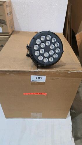 LOT OF 11, SEVEN STARS LPC006 SLIM PAR RGB LIGHTS