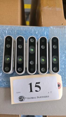 LOT OF 5, INTEL REALSENSE DEPTH D435 CAMERA