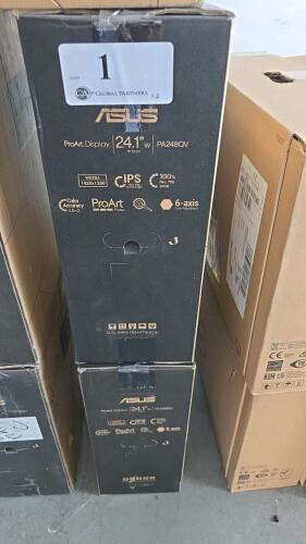 LOT OF 2 ASUS 24'' PA248QV PROART DIPLAY