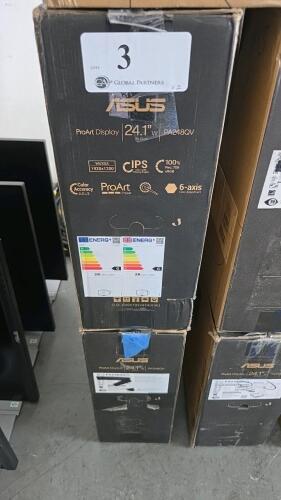 LOT OF 2 ASUS 24'' PA248QV PROART DIPLAY