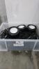 LOT OF 13, MINI RGB LIGHTS W/CABLES USED