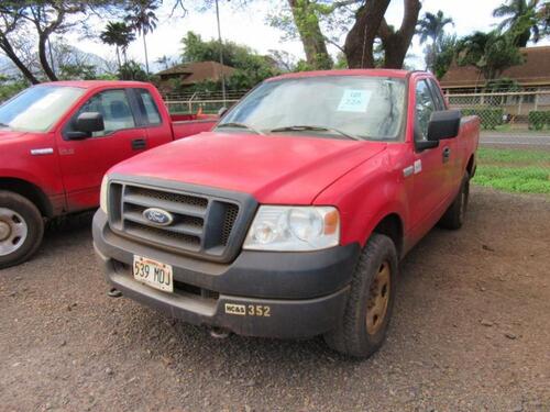 2005 FORD F150 1/2 TON 4X4 SUPERCAB PICKUP, 75,940 MILES, VIN/SERIAL:1FTRF14W35NB81261, LICENSE:539MDJ, W/TITLE, (HC&S No. 352)