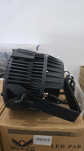 LOT OF 6, WECAN WKP-F5403/DMX512, RGBW LED PAR LIGHT -USED.