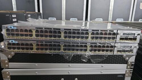 LOT OF 2, CISCO SWITCHE/WS C3750X-48T W/C3KX-NM-10G