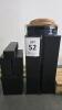 KLIPSCH COMPLETE SURROUND SYSTEM, (2) R-280F FLOOR SPEAKERS, (1) R-34C CENTER SPEAKER, (4) R-51M BOOKSHELF SPEAKERS, (1)R120SW SUBWOOFER W/SONY STR-DH790 RECEIVER