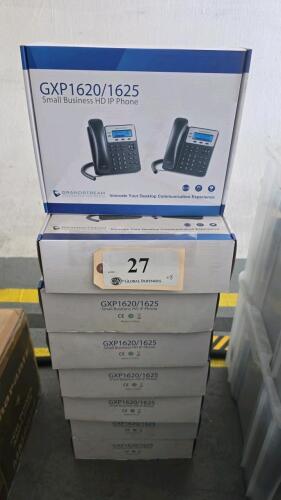 LOT OF 9, GRANDSTREAM GXPI620/1625 HD IP PHONES