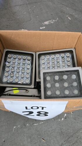LOT OF 6 , (5) LONG RANGE LED IR ILLUMINATOR L3030A, (1) ILLUMINATOR FOR CC TV IP CAMERA INFRARED 12