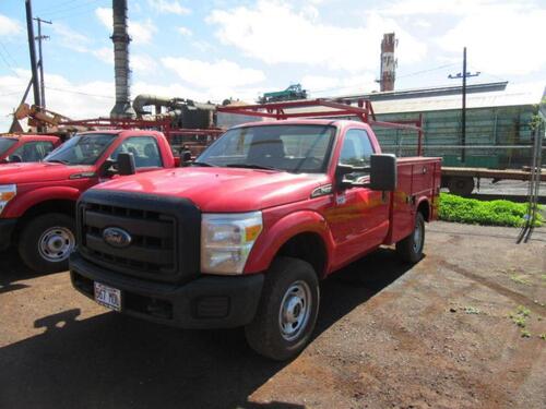 2015 FORD F350 UTILITY BED PICKUP, 7876 MILES, VIN:1FDBF3B67FED69259, LICENSE: 567MDL, W/TITLE, (HC&S No.405)