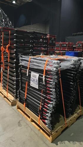 LOT OF RIGGING , (68)ARMS (130)UPRIGHTS LADDERS, ( NO CASES)