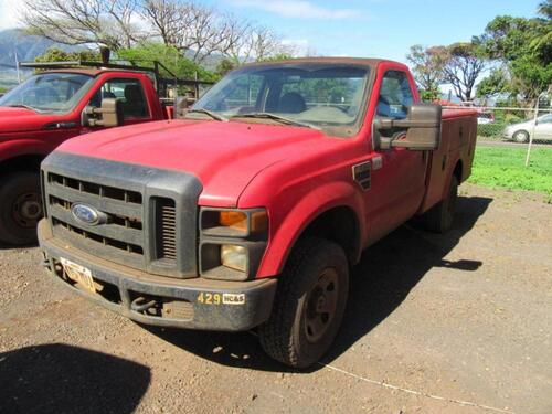 2009 FORD F350 UTILITY BED PICKUP, MILES, VIN:1FDSF31599EB15274, LICENSE:775MDJ, W/TITLE, (HC&S No.429)