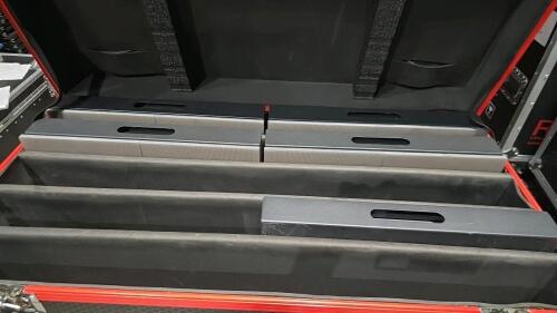 LOT OF 3, LED FLOOR 1/5 TILES V1, 2.95LOT OF 5, .5 X 1M, PIXED PITCH, W/ FLOOR FEET AND FLIGHT CASE