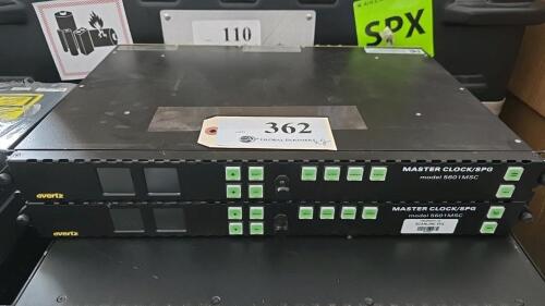 LOT OF 2, EVERTZ MASTER CLOCK/SPG 5601MSC