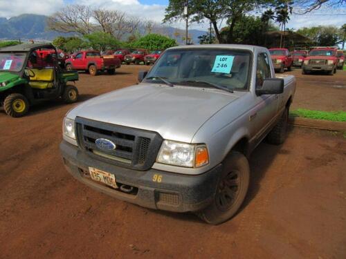 2006 FORD RANGER 4X4 PICKUP, 56,044 MILES, VIN/SERIAL:1FTYR11EX6PA83672, LICENSE:135MDC, W/TITLE, (HC&S No. 96)