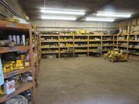 LOT ASST'D CATERPILLAR PARTS, BEARINGS, BUSHINGS, CLAMPS, GAUGES, HARNESS, LATCHES, PULLEY, ROLLERS, RINGS, SHAFTS, SPIDER, SWITCHES, V-BELTS, SEALS, (MAIN MECHANIC SHOP)