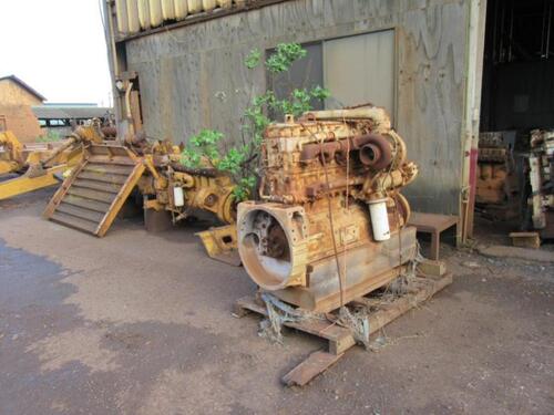 LOT ASST'D CATERPILLAR V8, V12 ENGINES, PLUS ASST'D PARTS, (2 ROOMS), (FIELD EQUIPMENT YARD)