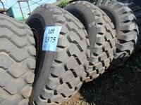 LOT (3) NEW 23.5R25 RADIAL TIRES, (FIELD EQUIPMENT YARD)