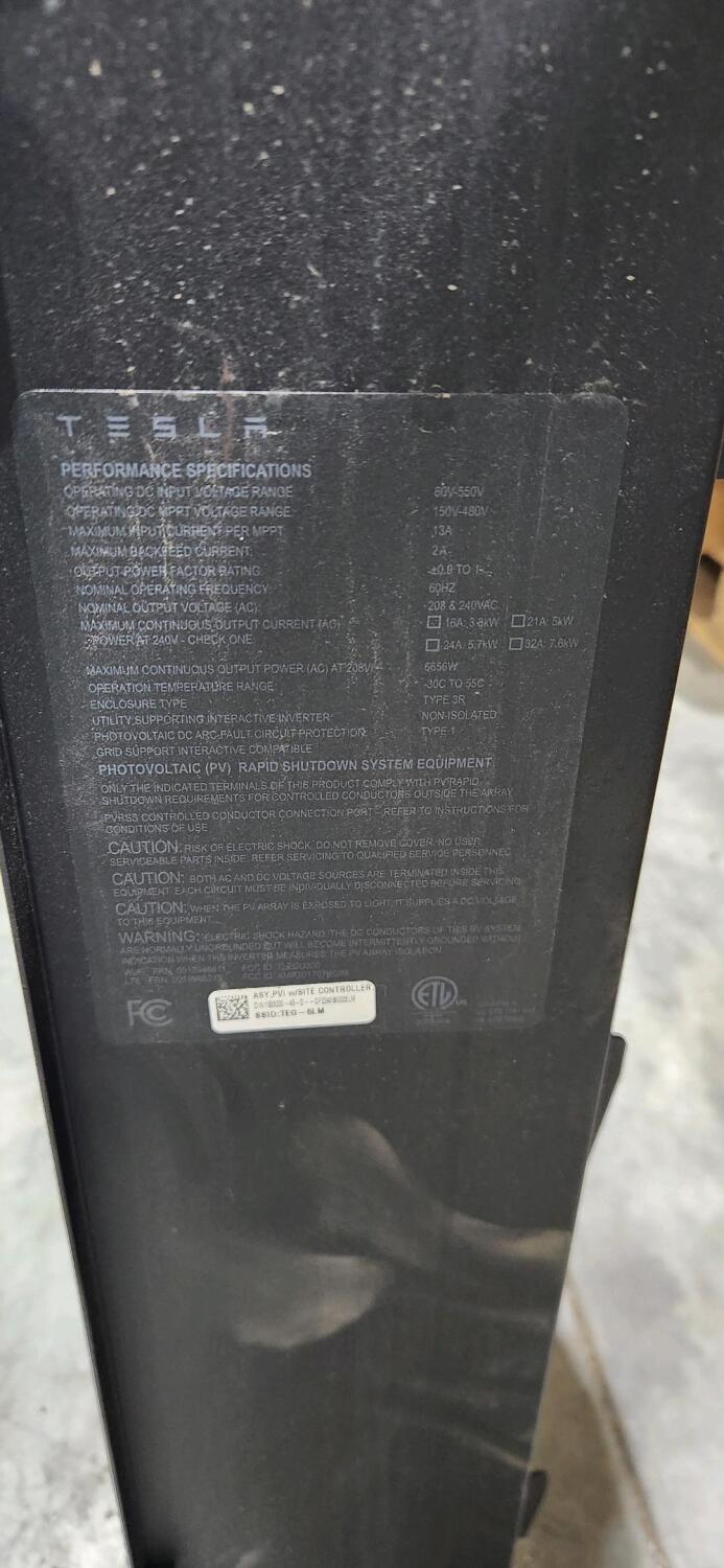 Tesla 7.6kW Solar Inverter