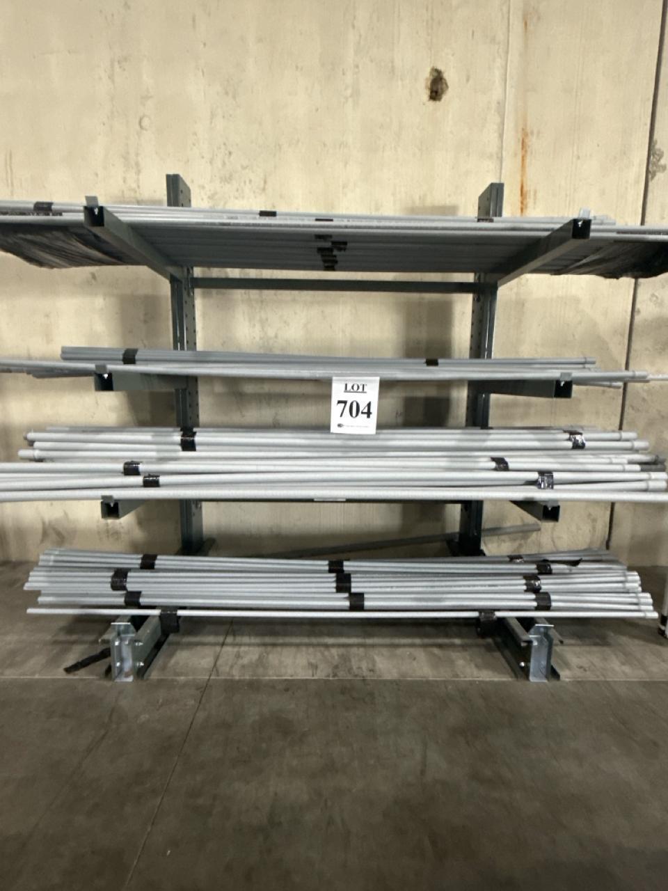 UNLINE CANTILEVER RACK WITH 6 ARMS AND PVC CONDUIT 80”X45”X8’