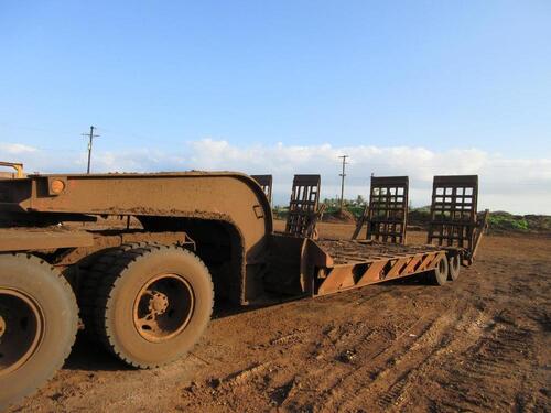 1976 G&G METAL WORKS 16-WHEEL 75 TON LOWBOY TRAILER, VIN/SERIAL:010, ( NO TITLE) (HC&S No. 701)