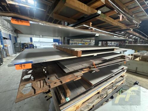 LOT OF 2 Aluminum plates 12ft x 4ft x 1in And 5ft x 4ft x 1in