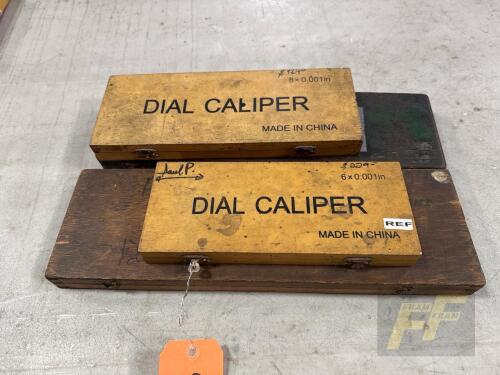 Lot of 4 dial calipers