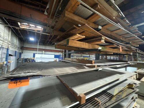 LOT OF 2 Aluminum plates 12ft x 4ft x 1in And 4ft x 3ft x 1/2in