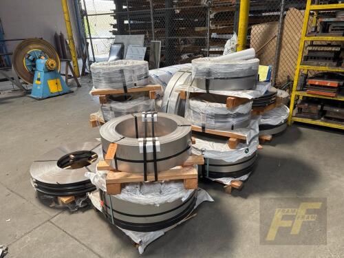 LOT OF 17 Rolls Stainless Steel 12in , 9.5in, 8.5in 7 3/4in, 1in.