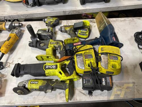 LOT OF 7 Asst'd Cordless Tools , No Batteries