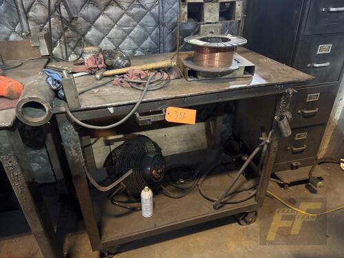 48" x 25" Heavy Duty Welding/Layout Table, 1/2" Thick Top, On Casters