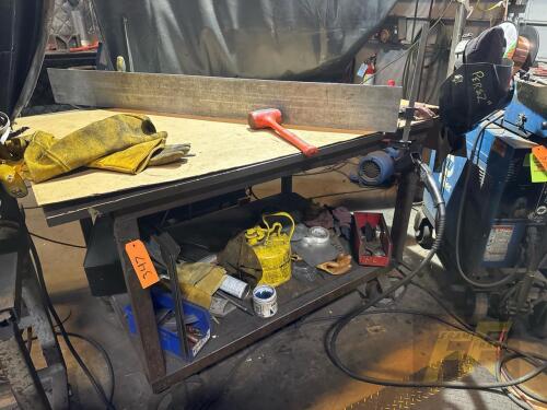 60" x 40" Heavy Duty Welding/Layout Table, 1" Thick Top, On Casters