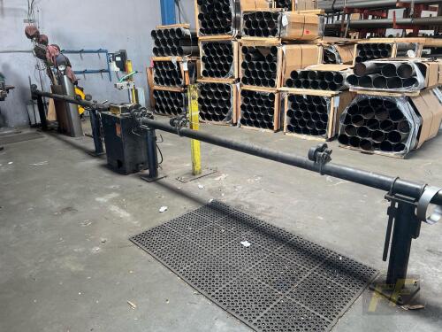 Birkestrand Super Cutter Tube Cutoff Machine w/ In/Out Feed Conveyors