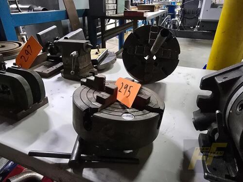LOT OF 2 Asst'd 10in 4-Jaw Lathe Chuck