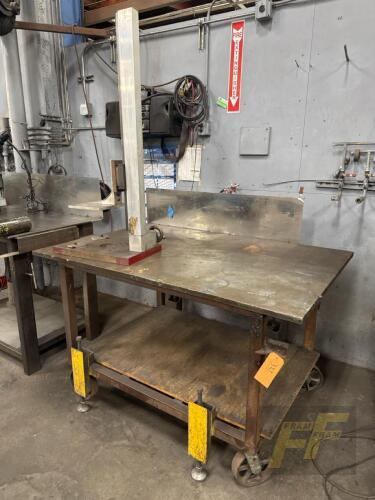 60" x 40" Heavy Duty Welding/Layout Table, 1" Thick Top, On Casters