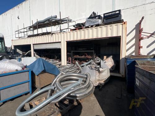40 Ft Shipping Container, 3 Roll-Up Doors, Single End Door