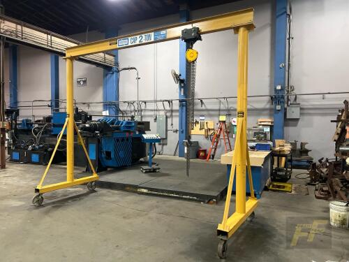 Contrx Cranes GC2-12 10' 2-Ton Portable Gantry Crane w/ Chainfall