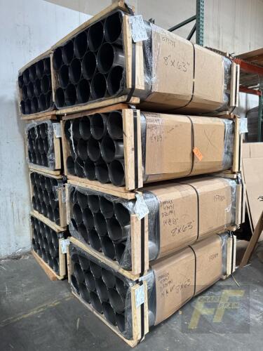 LOT OF 112 Pieces, 8in x 63in, Carbon Steel Pipes